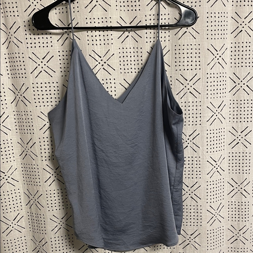 Express Downtown Satin Cami - Slate Blue